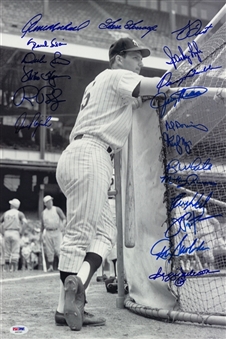 New York Yankees Teammates of Thurman Munson Multi Signed 12x18 Photo With 19 Signatures (PSA/DNA)